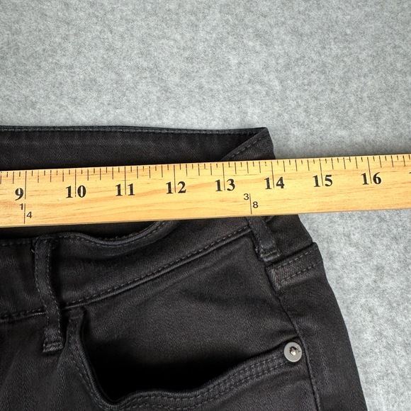 Anthropologie Pilcro And The Letterpress Jeans Sz 28 Mid Rise Black Denim Skinny - Picture 6 of 13